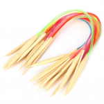 Mitmev&auml;rvilise toruga pleegitatud topeltotsaga bambusest r&otilde;ngakujuline kampsunin&otilde;el (60 cm23,6 tolli)