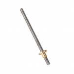 T8 8 mm trapetsikujuline roostevabast terasest keermestatud varda juhtkruvi ja messingmutter 3D-printeri jaoks 150 mm 15mm