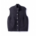 Naiste vest puuvillane s&uuml;gis-talvine varrukateta top kootud kampsunvest oversized paksenenud udune vabaaja V-kaelusega vest L