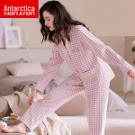 Naiste pluss-suuruses pikkade varrukatega pidžaama: 100% puuvillane kevadiseks, s&uuml;giseseks, suviseks, talviseks ja rasedusriietuseks 2XL 70kg-80kg