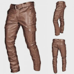 2023 Meeste Euroopa Suurus Tumedad Mootorrattanahkp&uuml;ksid: S&uuml;gis-talv vabaaja mood M pruun