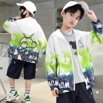 2023 Poiste Suvine P&auml;ikesekaitse Jakk - Kerge, Trendikas Stiil Keskmistele ja Suurtele Lastele 140 cm roheline