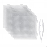 Square Fuse Beads Pegboards 5 mm Boards, Beading, Transparent, Interlocking, with