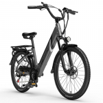 LANKELEISI ES500 PRO elektrijalgratas, 500 W mootor 48 V14.5AH linna pendelmootoriga elektrijalgratas 24-tolline rehv alumiiniumsulamist raamiga elektrijalgratas ES500 PRO Grey