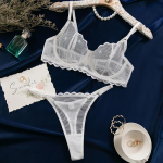 Seksikas Prantsuse Pitsist V&otilde;rgust &Otilde;huke Rinnahoidjakomplekt Mugav Kaarega Push-Up Rinnahoidja L