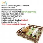 Ovly talu lehmalauda isetegemise ehitusplokk MOC osade puslekomplekt aialehmade majaloomade komplektiga lastele kingitus koos juhendiga