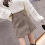 Naiste triibuline villane ruuduline seelik, 2 v&auml;rvi S-2XL naiste kontoriseelik L kohv