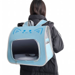 Lemmikloomatarbed Kasside v&auml;ljas&otilde;it lemmiklooma kokkupandav suure mahutavusega ruumikapsli seljakott &otilde;lal kaasaskantav k&auml;eshoitav hingav koolikott small j&auml;rve sinine v&auml;rv