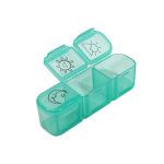 Reisimiseks kaasaskantav kolme v&otilde;rguga korraldaja hommikune ja &otilde;htune kala&otilde;li hoidja hoiukarp mitmev&auml;rviline poolitatud &uuml;mbriskonteiner punane