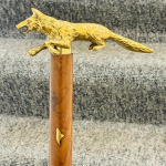 91.44 cm Brass Fox Handle Sticks Collectible wooden walking stick cane