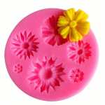 3D Daisy Lilled Silikoonvormid Fondant K&auml;sit&ouml;&ouml;kook Kommid &Scaron;okolaadij&auml;&auml; Kondiitritooted K&uuml;psetust&ouml;&ouml;riist Vorm Fondant T&ouml;&ouml;riistad
