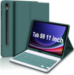 Samsung A9 Plus tahvelarvuti &uuml;mbris koos S9 FE eemaldatava Bluetooth klaviatuuri ja hiirega - A78 kaitsekate Tab A7 8.7 T220