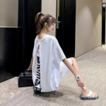 Suvised suures suuruses kleidid Naiste pikad seljata vabad pikkade l&uuml;hikeste varrukatega rasedate T-s&auml;rgi kleit S