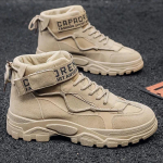 Paksude talladega saapad meestele Ankle Boots 2024 Uued V&auml;litingimustes Vabaaja Meeste tossud Saapad K&auml;imisskoed Meeste paeladega kingad meestele Disainer 39 khaki