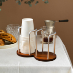 Aluminum Alloy Cup Holder Dispenser for Paper Cups in Kitchen And Office Single Rack