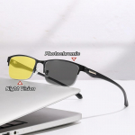 Meeste poolraamiga &ouml;ise n&auml;gemise fotokromaatilised miinusprillid p&auml;evaks ja &ouml;&ouml;ks sinise valguse vastased prillid &auml;ri kollaste l&auml;&auml;tsedega prillid -4.0