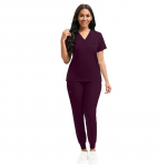 Stretch Scrubs Naiste komplekt &Otilde;dede vormir&otilde;ivad Kliinilised koorimiskomplektid &Otilde;de Arst Tolmukindlad T&ouml;&ouml;riided Meditsiinilised koorijad Top+ Jogger Pants L