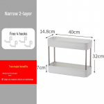 Teisaldatav vannitoa- ja k&ouml;&ouml;gik&auml;ru narrow 2-layer