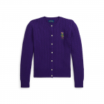 Polo Ralph Lauren &Uuml;hev&auml;rviline karumustriga &uuml;mmarguse kaelusega pikak&auml;eline kampsun Laste kampsun Luksuslik-lilla CWPOSWEG6820480-500 L