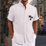 Meeste vintage n&ouml;&ouml;pidega keeglis&auml;rgid l&uuml;hikeste varrukatega suvine rannas&auml;rk L