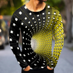 Meeste mood vabaaja tr&uuml;kitud pikkade varrukatega O-kaelusega s&auml;rgid Topid Pluus L