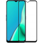 Verre Tremp&eacute; - Phonillico&reg; - OPPO RENO A5 2020 - Transparent - Bord Noir - R&eacute;sistant aux rayures