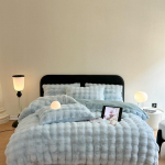 Voodi Neljaosaline S&uuml;gis- ja Talvine Flanell Kahepoolne Fliis Korallfliis Voodilina Tekikott Padjap&uuml;&uuml;r 1.2m bed