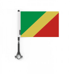 Drapeau &ndash; R&eacute;publique du Congo &ndash; 10 t&uuml;kki &ndash; 14 x 21 cm &ndash; pol&uuml;ester &ndash; v&auml;limine