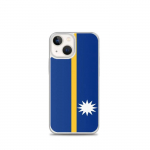 Coque iPhone - Nauru - Drapeau - Souple - Mitmev&auml;rviline - Vertikaalne mudel