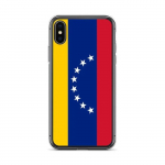 Coque iPhone - Mitmev&auml;rviline - Drapeau Venezuela - Supp - Disain Vertikaalne - Silikoonist l&auml;bipaistev