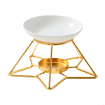 Essential Oil Burner Aroma Easy to Use Birthday Gift Tea Light Holder for Meditation Tabletop Black Base