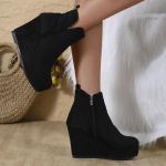 S&uuml;gis- ja talvised naiste kingad, naiste kiilkontsaga lumesaapad, &uuml;hev&auml;rvilised trendikad saapad 39 must