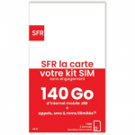 SIM-kaart - SFR - Ette makstud - Piiramatu k&otilde;ne/SMS/MMS - 140 GB internetti - Kolmekordne l&otilde;ige