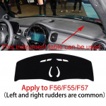 For Mini CooperS ONE JCW F56 F55 R56 Dashmat Dashboard Cover trument Panel Sunscreen ulation Pad Dash Mat Anti-Dirt Proof F56 F55 F57
