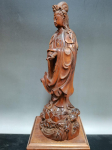 Hiina Antiikne Dekor Puidust Kwan Yin Kuju Nikerdatud Puukoolt Figuurid Skulptuur Kunst CHINA