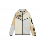 Nike Tech Fleece Prindiga T&auml;is-t&otilde;mblukuga Huppar Light Bone/Coconut/Sesame/Black Meeste Streetwear DM6475-072 XL