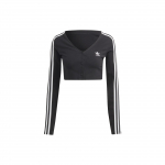 Adidas Originals Kolmeleheline Seeria L&uuml;hike &Uuml;he Rinnaga Pikkade Varrukatega T-s&auml;rk Naiste Topid Must IC5473 XL