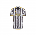 Adidas Juventus 23/24 kodus&auml;rk, triibulise v&auml;rvibloki kirjatr&uuml;kiga, spordis&auml;rk l&uuml;hikeste varrukatega, f&auml;nniversioon meeste &uuml;laosad, must HR8256 S