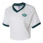 Adidas Originals V&auml;rviline L&uuml;hike V-kaelusega T-s&auml;rk Naiste Topid Valge JI7239 XL