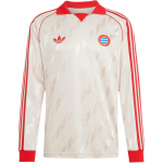 Adidas Originals FC Bayern X Originals FW24 Moodne Logo Triibuline Pikkade Varrukatega Retro Jalgpallis&auml;rk Meeste pealsed Punane Valge IS6507 2XL
