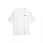 Li Ning CF Prindiga Kirjaga Meeste L&uuml;hikeste Varrukatega Meeskonna Kaelusega T-s&auml;rk &Uuml;laosad Valge ATSU609-2 XXL