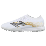 New Balance Furon V8 Mugav Lihtne TF (Kummist naastud) Vastupidavad Hingavad Sobivad Jalgpallikingad Unisex Jalgpallikingad Valge Plaatina Must SF1TWG8 38