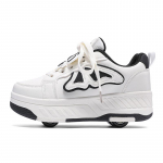 29-40 Laste neljarattalised spordisaapad Rulluisutamine Eemaldatavad &Otilde;pilaste uisukingad Spordijalatsid 29 must/valge