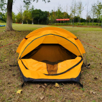 &Uuml;he inimese seljakotitelk Matkatelk Bivy-telk Kerge magamiskotitelk maapealse lapiga kollane