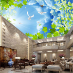 Sinise Taeva Tuvi Taustapildid Sinise Taeva Lagi Seinamaal Elutuba Hotell 3D Taeva Taustapilt Kodu Kaunistus 200 cm(W) x 140 cm(H)