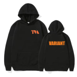 Kevade ja s&uuml;gise uus mood LOKI TVA Variant T&auml;ht t&auml;hega tr&uuml;kitud streetwear unisex kapuutsikas Unix soe vabaaja spordir&otilde;ivad S black