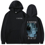 R&auml;ppar L'HIVER Saif album uus dressipluus meestele naistele hip-hop pullover s&uuml;gis/talv streetwear L black