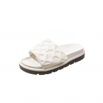 Moodsad Naiste Lamedad Sussid Suvi Uus Disainer Luksuslikud Sandaalid Elegantsed Kodujalatsid Moodsad Lamedad Sussid Pl&auml;tud Naised Zapatos De Mujer 36-37 valge
