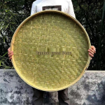 Suur k&auml;sitsi valmistatud bambusest s&otilde;el: Kootud alus kuivatamiseks, s&otilde;elumiseks ja kaunistamiseks. Bamboo Green 64cm No Holes