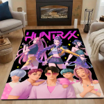 Huntrix, Rumi, Demoni K&uuml;ttide Teemaline Dekoratiivne Vaip Vaip Elutubade, Magamistubade, S&ouml;&ouml;giruumide Samuti V&auml;liTerrasside, Hoovide jaoks 40x60cm purple